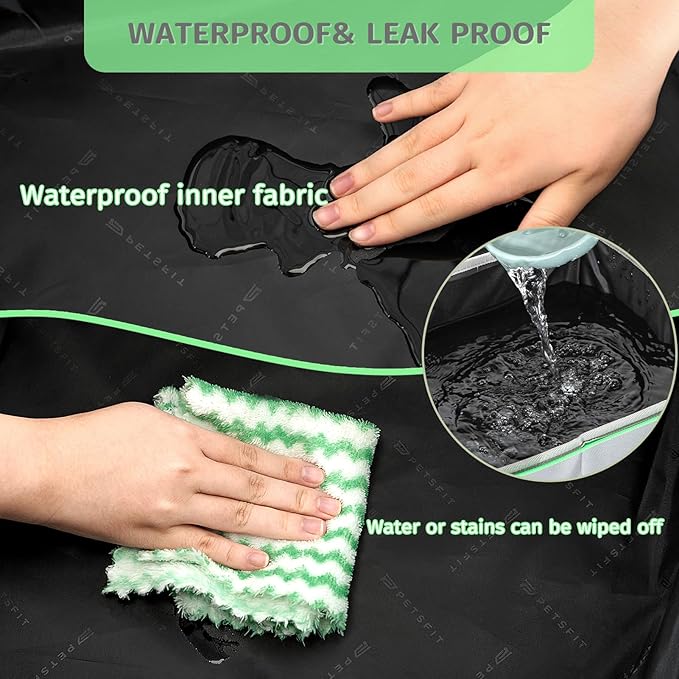 PETSFIT Travel & Portable Cat Litter Box - Leak-Proof, Waterproof Bottom, Collapsible Litter Boxes Perfect for Hotel/Lawn/Car Travel