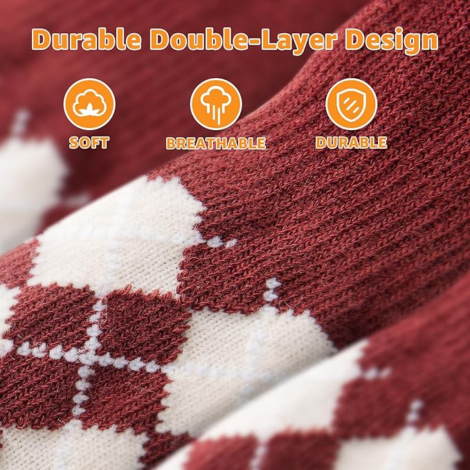 LOOBANI Dog Socks to Prevent Licking Paws - Dog Socks for Hardwood Floors Anti Slip for Traction Control - Dog Grippy Socks for Senior Dog Small Medium Large Dogs on Tile Floors, Red XL