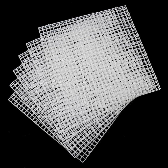 ALEGI Aquarium Fish Tank Divider Plastic Egg Crate Aquarium Filter Bottom Tray Plastic Grid (L 6pcs)