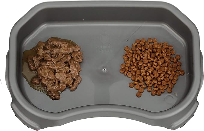 Neater Pet Brands Large Capacity Outdoor Dog Water Bowl for Small Dogs, Cats, Reptiles, Birds, & Small Animals, Outdoor Water Bowls for Dogs (8 Cups), Feed Bowl & Trough, Indoor or Outside, Grey
