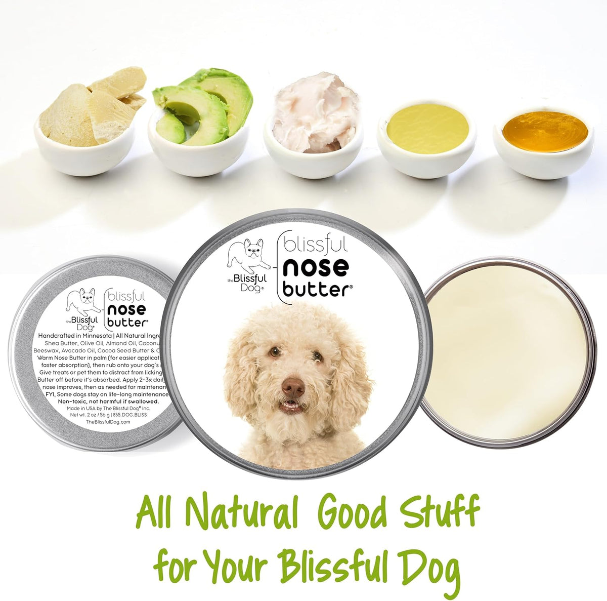 The Blissful Dog Goldendoodle Unscented Nose Butter - Dog Nose Butter, 1 Ounce