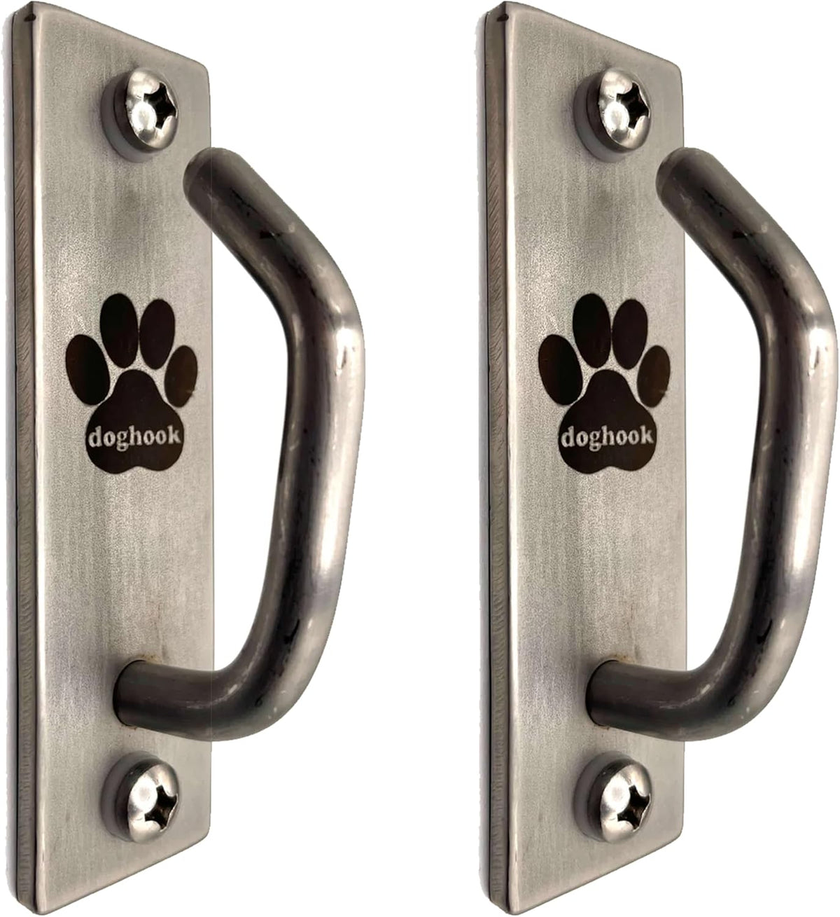 Canine Hitch- Secure Dog Leash Parking Mounted Indoor – Outdoor Wall Hook - Tie Out Stainless Steel Practical Lead Management for Home & Business, Slim Compact 2 Pack