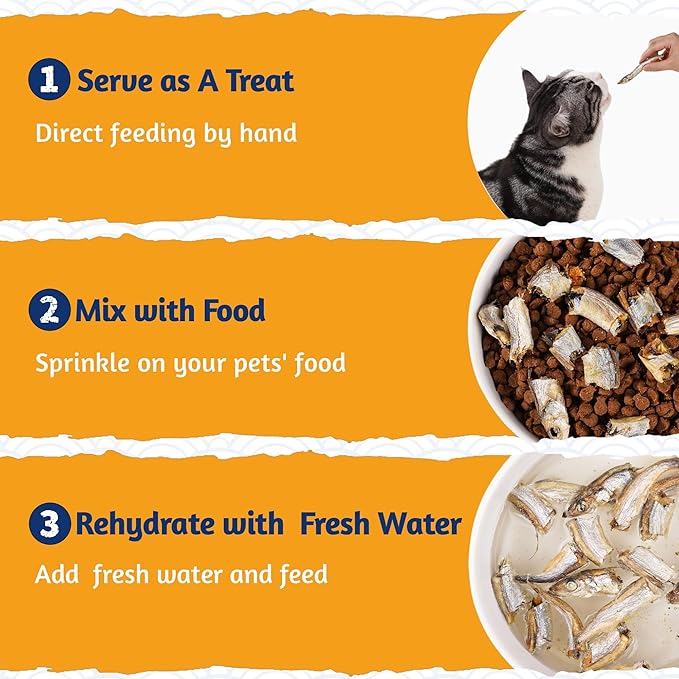 Just Try 10.58 oz Freeze Dried Minnows for Cat & Dog Treats Raw Single Ingredient High Protein Training Treats Pet Snacks Omega 3 for Skin Coat Health