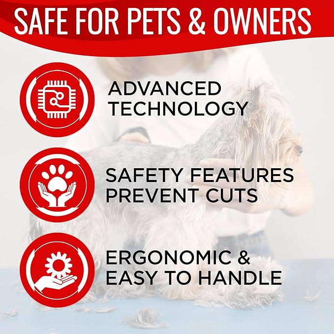Premium Dog Clippers for Grooming, High-Performance 2-Speed Corded Shears, Quiet and Reliable Dog Grooming Kit
