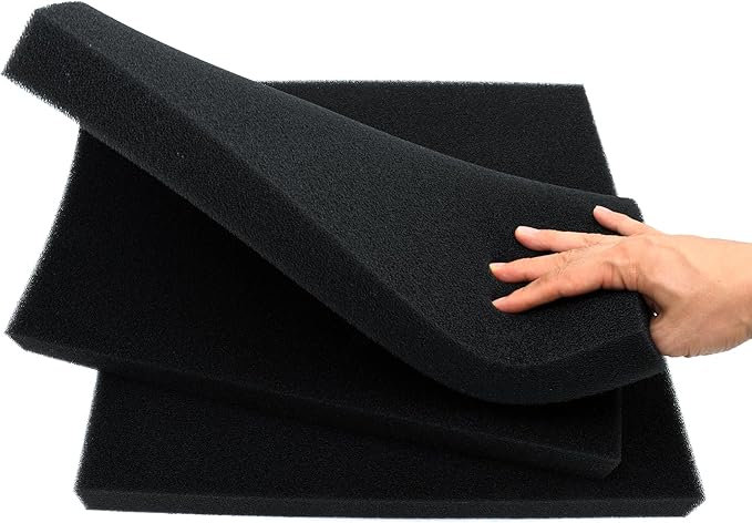Aquarium Filter Bio Sponge Pad, Foam Sponges Filter Media, Cut fit it Filter Accessories for Fish Tanks and Ponds (18"x18"x1.6" (50PPI) 2 Pack)