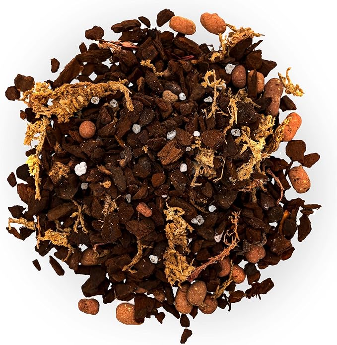 Premium Orchid Soil Mix by Gardenera - Hand Mixed New Zealand Pinus Radiata 100% Natural Potting Soil Bark Mix - for Phalaenopsis Orchid - 2 Quart - Made in USA