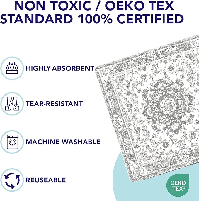 PUPIBOO Washable Pee Pads for Dogs and Cats - Super Absorbent Reusable Puppy Training Pads - 100% Waterproof, Leak-Proof & Non-Slip Whelping Pads for Pet Housebreaking