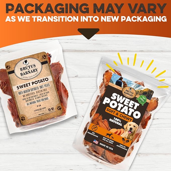Sweet Potato Slices For Dogs - Soft & Chewy - Single Ingredient Dog Treats, Healthy 100% Natural Sweet Potato Dog Treats With No Added Preservatives - Softer & Great For Puppies Or Senior Dogs (2lb)