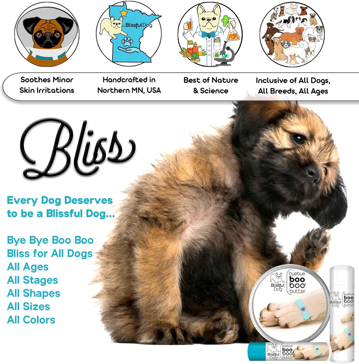 The Blissful Dog Irish Setter Boo Boo Butter, 16 Ounce