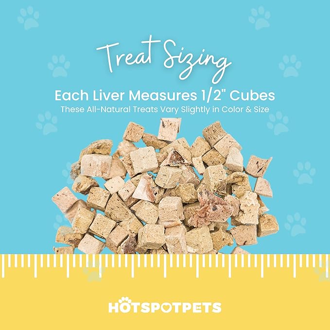 hotspot pets Lamb Liver Treats, 1LB Bag, All Natural Grain-Free Cat & Dog Training Topper Snack, Single Ingredient, Made in USA