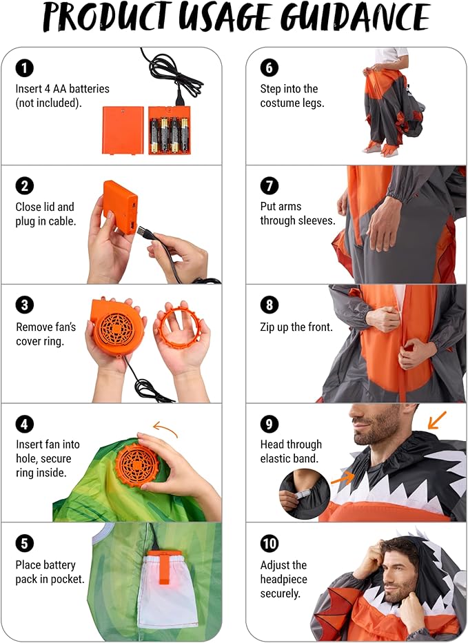 Spooktacular Creations Inflatable Dog Costumes for Adults, Biting By a Bulldog Blow up Outfit for Halloween Themed Parties