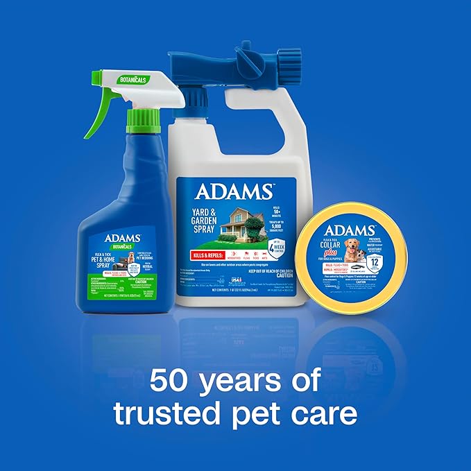 Adams Flea & Tick Collar Plus for Dogs & Puppies |2 Pack |12-Month Protection |One Size Fits All Dogs & Puppies 12 Weeks and Older |Kills Fleas and Ticks |Repels Mosquitoes (excluding California)