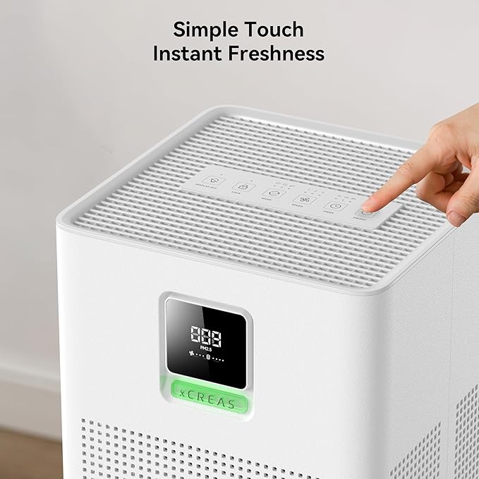 Air purifier for Home Bedroom Up to 1937ft², HEPA 13 Air Filter with Washable Coarse Filter for Pets Pollen Odor, Eco/Auto/Sleep Mode Air Purifier with Essential Oil Diffuser