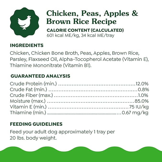 Greenies Smart Topper High Protein Wet Mix-in for Dogs, Chicken, Peas, Apples & Brown Rice Recipe in Vitabroth Broth - Bone Broth + Vitamins E & B1, 10 Count