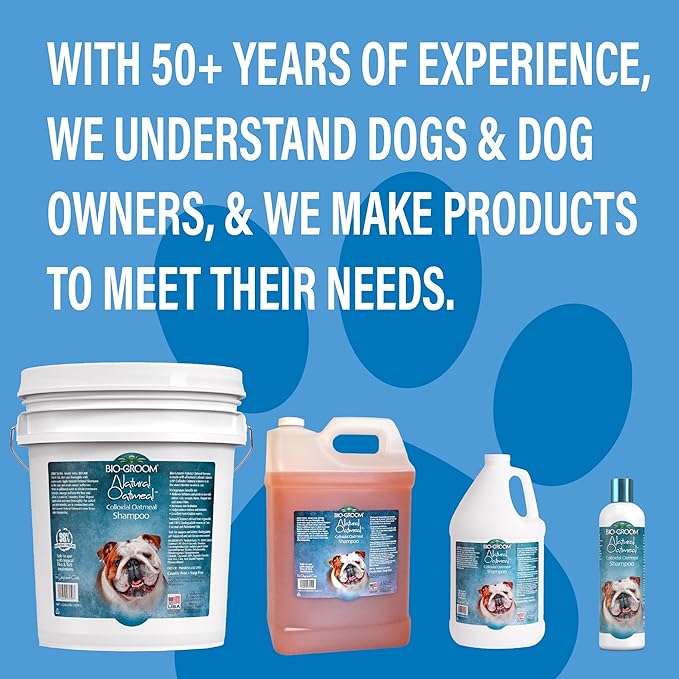 Bio-Groom Oatmeal Dog Shampoo – for Allergies and Itching, Cruelty-Free, Dog Bathing Supplies, Puppy Shampoo for Sensitive Skin, Made in USA, Anti-Itch Dog Products – 5 Gallons