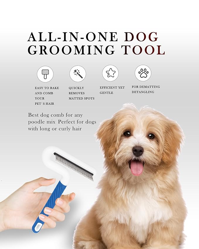 Flea Comb, TailGurus Effective Flea Comb for Cats & Dogs - Shedding Brush for All Pets - Long Hair Friendly - Durable - Versatile & Safe - Durable, Safe & Versatile - Portable, Pet-Friendly(TG2042)