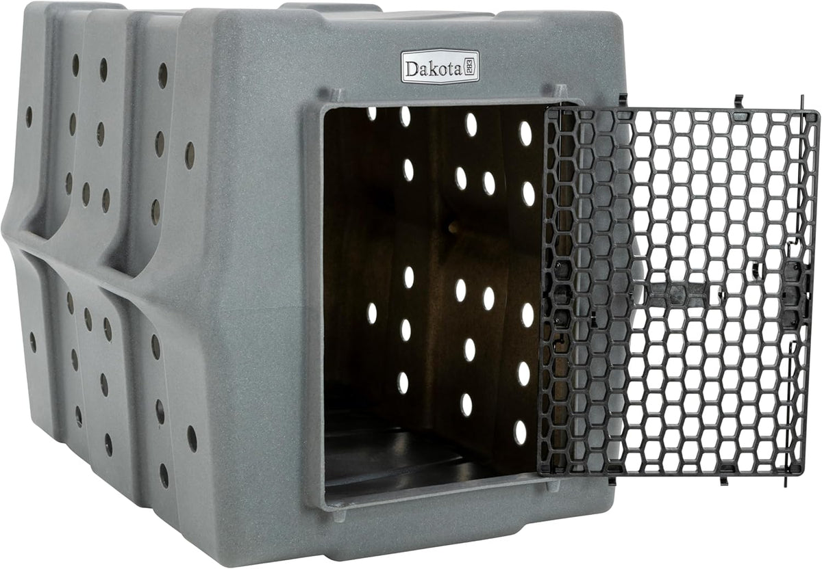 Dakota 283 Crate - Canine Rough and Tough Economy Kennel (Dark Granite, Large)