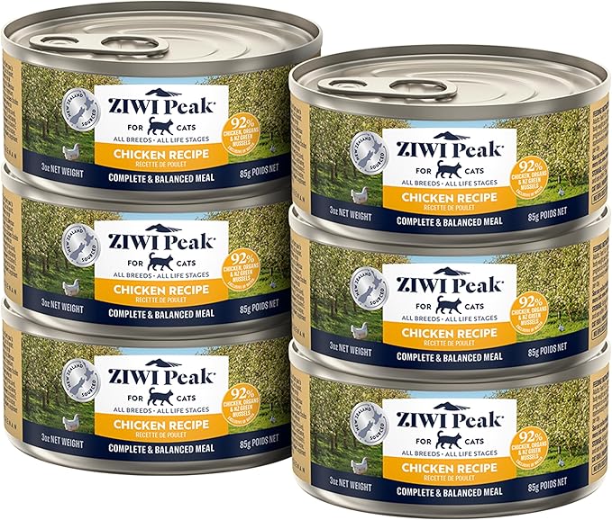 ZIWI Peak Wet Cat Food – All Natural, High Protein, Grain Free, Limited Ingredient, with Superfoods (Chicken, Case of 6, 3oz Cans)