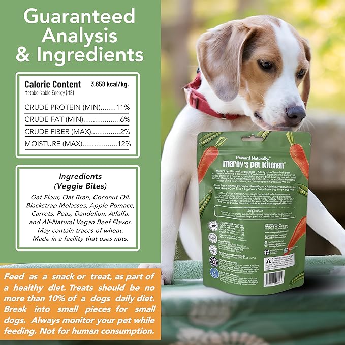 Marcy's Pet Kitchen-Diabetic Dog Treats-Vet Recommend-No Preservatives - Crunchy, Superfoods, All Natural-Vegan Homemade,-Gluten Free-for Sensitive Stomachs-Made in The USA Only.