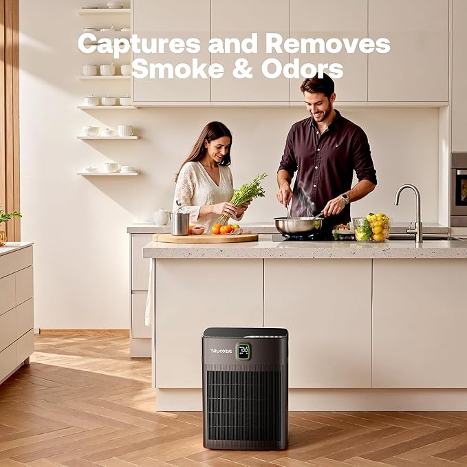 T554 Air Purifier for Home Up to 2000 Ft² in 1 Hr with Washable Pre-Filter, Air Purifier for Home Pets with PM 2.5 Air Quality Display, Sleep Mode for Allergies, Dust, Smoke, Grayish Brown