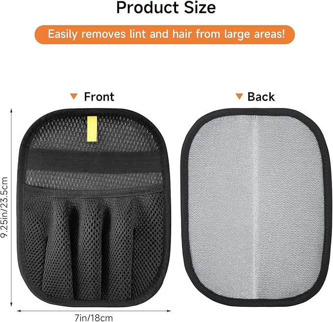 Pet Hair Remover Gloves for Cats & Dogs - Reusable Electrostatic Pet Hair Gloves, Fur Removal Tool for Home, Car Seats