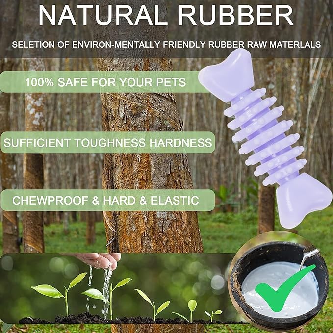 6 Pack Dog Chew Toys, Purple, Small Dog Teething Toys, Soft Durable Interactive Toys for Puppies