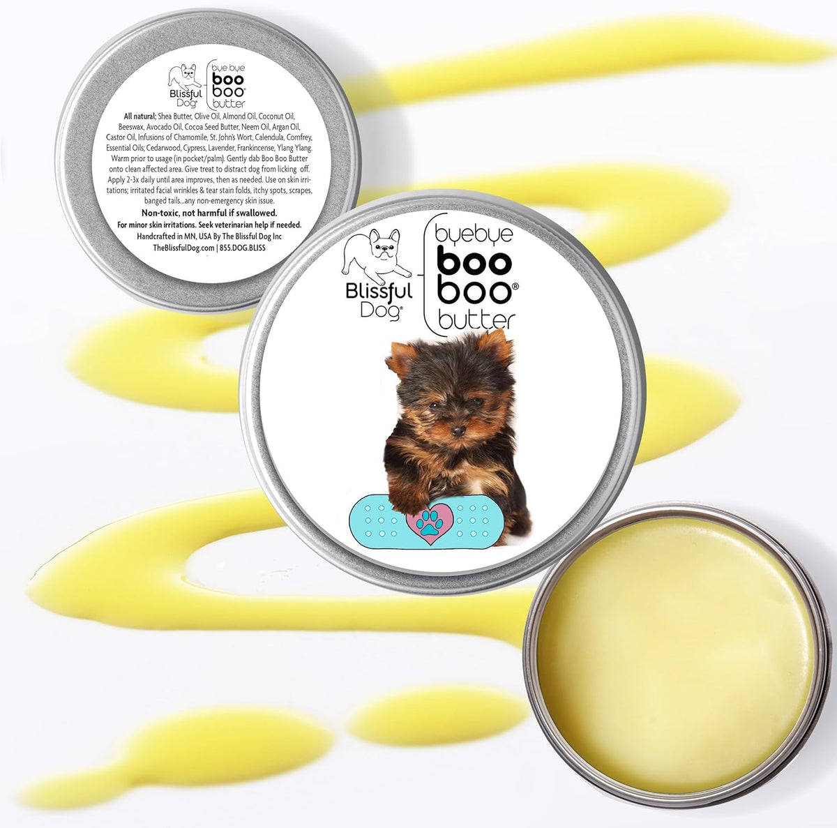 The Blissful Dog 4 oz TIN Yorkshire Terrier Booboo Butter