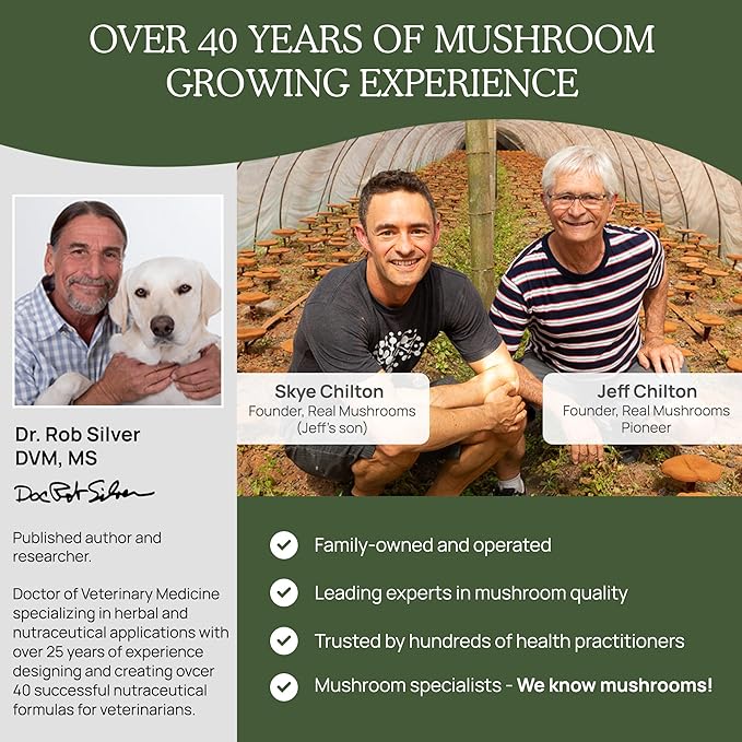 Real Mushrooms Turkey Tail Capsules for Pets –Cat Probiotics & Dog Vitamins – Organic Mushroom Supplement for Dogs & Cats – Supports Daily Balance & Well-Being Non-GMO, 90 ct