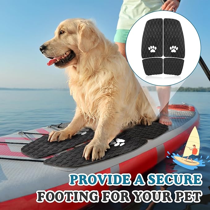 Dog Traction Pad Dog Paddle Board Kayak Accessories 21.2 x 15.3 Inch Non Slip Deck Grip Mat Surfboard Traction Good Grip EVA Foams for SUP Skimboard Paddleboard Surfboard