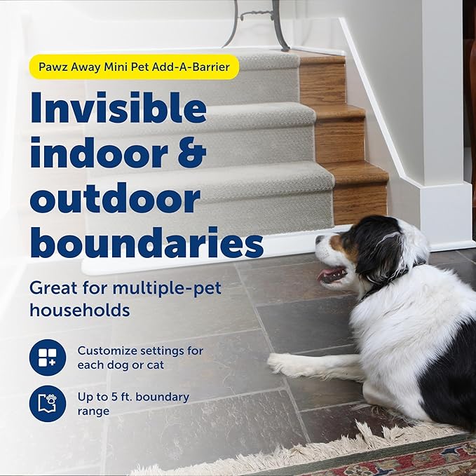 PetSafe Pawz Away Mini Pet Add-A-Barrier - Indoor & Outdoor Reliable Space Protection Transmitter - Long-Lasting & Battery-Powered - 5 ft Range