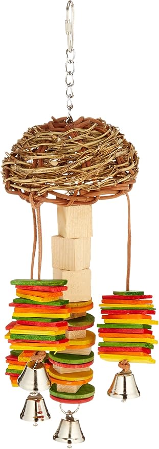 Featherland Paradise, Hanging Bird Toy for Chewing, Preening & Foraging, Basket Twister