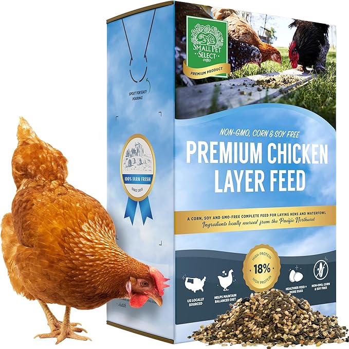 Small Pet Select Chicken Layer Feed, Non-GMO, Corn Free, Soy Free, 18% Protein,10 lb