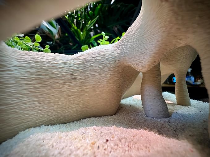 Aquarium & Terrarium Corner Cave – Faux Mangrove Root Hideout for Fish, Shrimp, Geckos, Snakes – Natural-Look Reptile Tank Decor in Textured Root Style (Desert Tan (Sand), 7.5''x7.5''x4'')