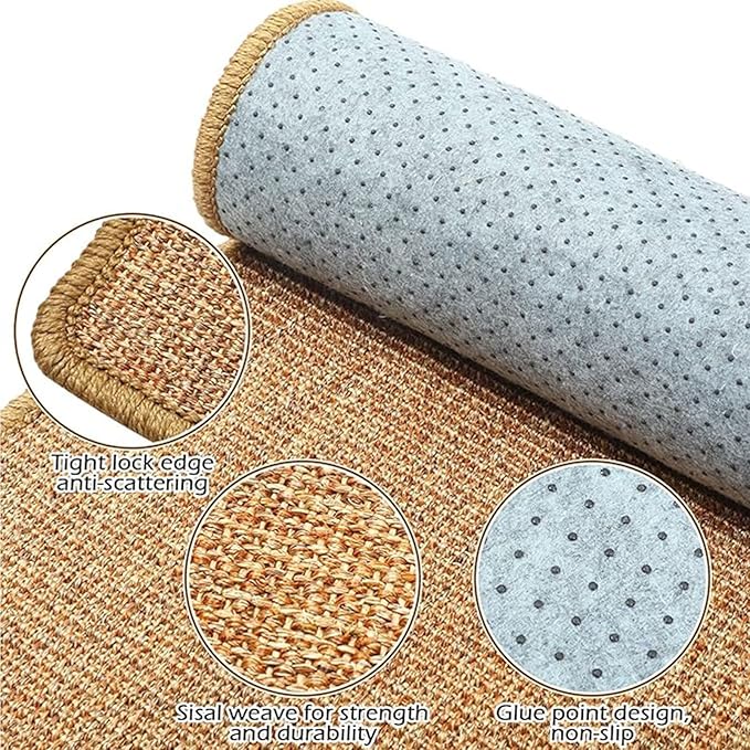 Oncpcare 2PCS Rabbit Scratch Mat Natural Bunny Scratching Pad Claws and Teeth Care Rabbit Mats for Cages Chew Toys for Bunny Pet Cage Bedding for Biting Sleeping Nesting, 16x12