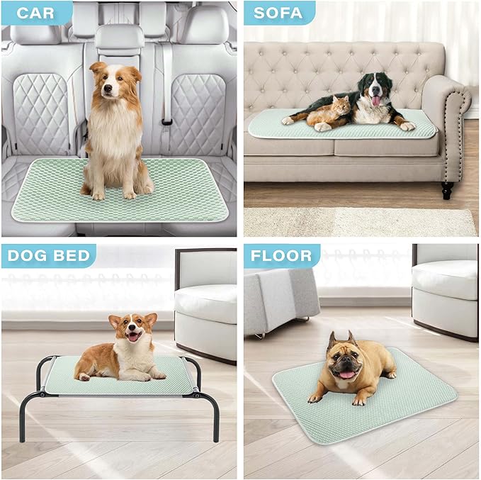 MICROCOSMOS Pet Cooling Mat & Sleeping Pad- Breathable Bubble Surface, EZ Clean. Keep Cooling for Pets, Kids and Adults in Summer.(Green, 36" x 36")