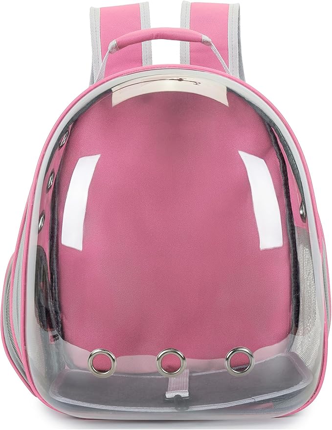 Cat Bubble Backpack Carrier for Small Medium Dogs Cats Carrying Bag, Airline Approved Pet Travel Carrying Bag Dog Hiking Walking Outdoor Backpack (Pink)