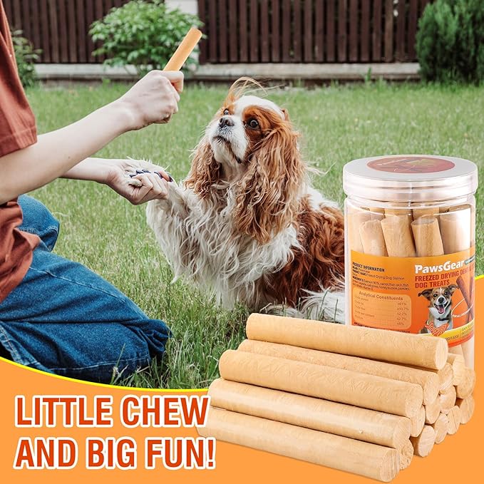 Salmon Sticks for Dogs,Real Salmon and Carrots,Easily Digestible,High Protein Dog Treat,Freshens Breath Healthy,for All Breeds (100g)