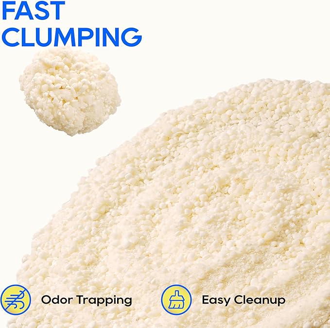 HoneyCare Cassava Cat Litter | Natural Plant-Based Litter | Quick Clumping & Low Dust | Superior Odor Control | Sustainable & Flushable Formula | 24-lbs Value Pack (6 lbs x 4)