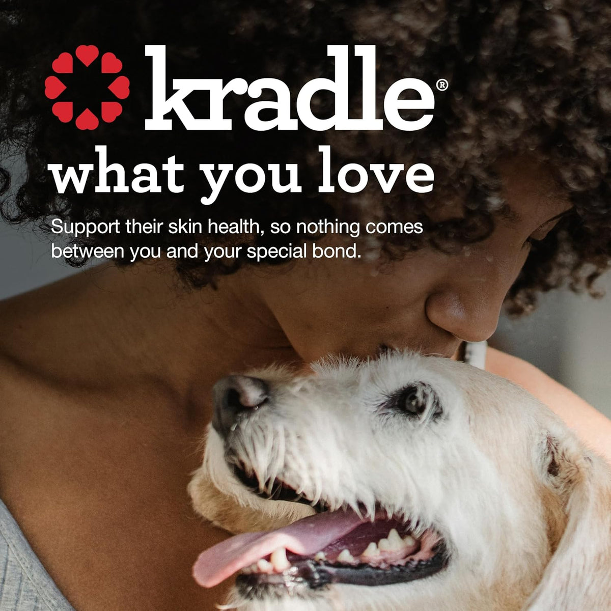 Kradle Skin Recovery Chews for Dogs - Biotin Collagen Zinc - Soothes Environmental Skin Irritation - 75 Chews