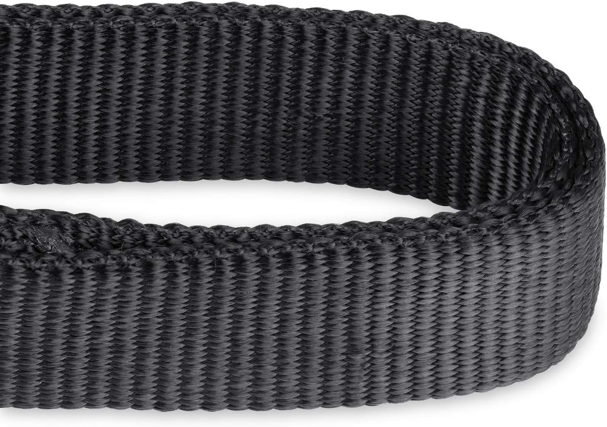 Hyhug Martingale Dog Collar Without Buckle: Anti Escape, No Slip Heavy - Duty Nylon, Colorfast & Adjustable for Medium Breeds(Medium, Black)