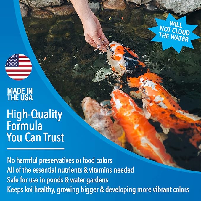 MICROBE-LIFT MLLMPLG Mini Floating Fish Food Pellets for Ponds, Water Gardens, and Fountains, for Small Live Goldfish and Koi, 6 Pounds, Black