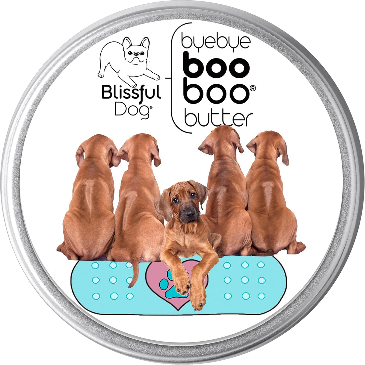 The Blissful Dog 8 oz TIN Rhodesian Ridgeback Booboo Butter