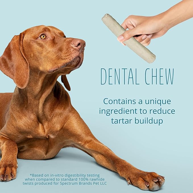 Better Belly Highly Digestible Rawhide Dental Chews, Treat Your Dog to a Chew with NO Artificial Colors or Flavors 4 Count (Pack of 1)