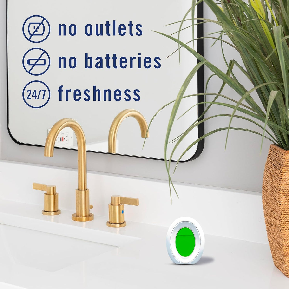 Febreze Bathroom Air Freshener, Odor-Fighting, Plug In Alternative, Air Fresheners for Home and Bathroom and Kitchen, Closet Air Fresheners, Gain Original Scent, 4 Count