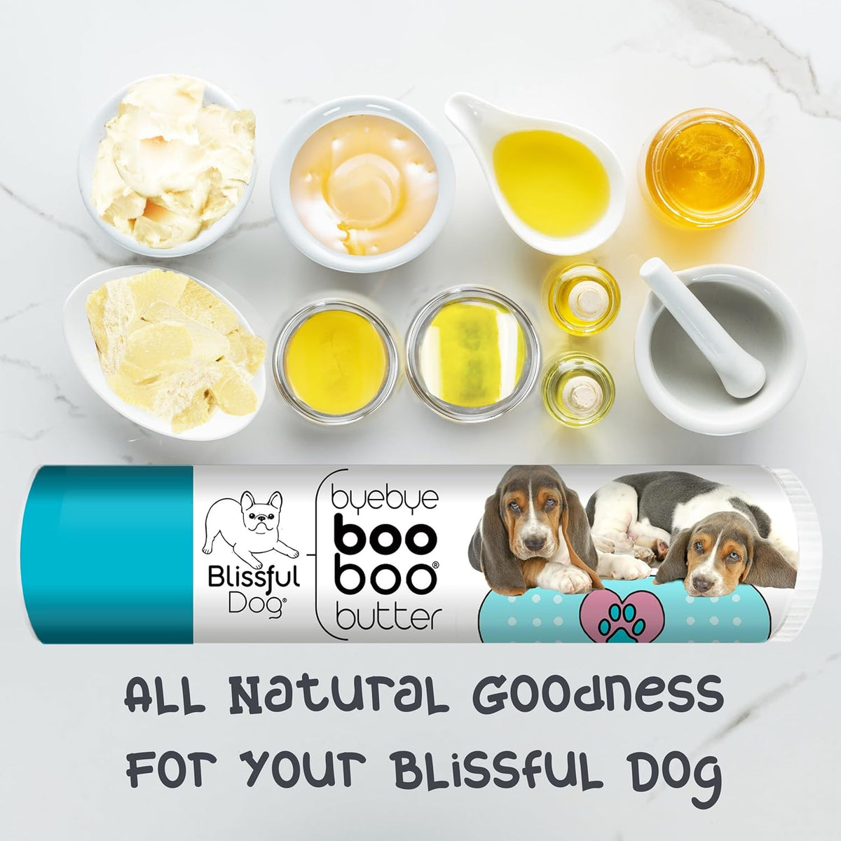 The Blissful Dog .15 oz Tube Basset Hound Booboo Butter
