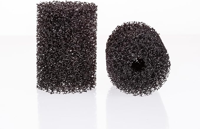 UNEAK 2-Pack Medium Premium Pre Filter Sponge Aquarium Intake High-Porosity Foam Roll Fish Tank Shrimp Beta Baby Fish Replacement Foam Cover Filtration Freshwater Saltwater 5-20 Gallons Easy to Clean