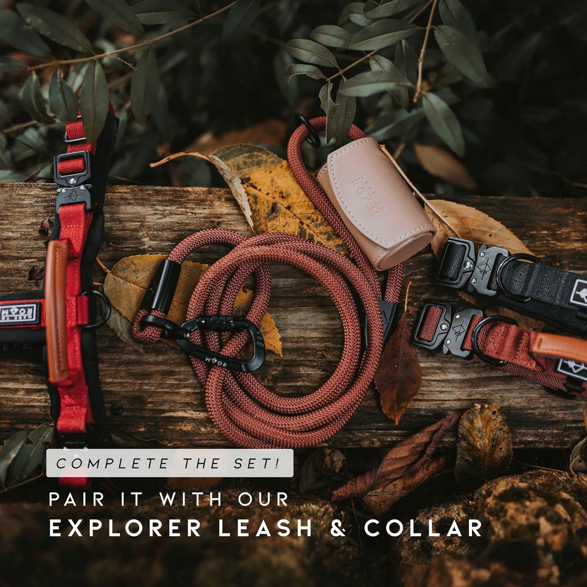 MADE TO ROAM Premium Explorer Harness - Y-Shaped Dog Harness with Adjustable Durable Nylon, Soft Padding, Metal Buckles and Leather Handle for Small, Medium, Large Dogs (Alaska Daybreak, Size 5)