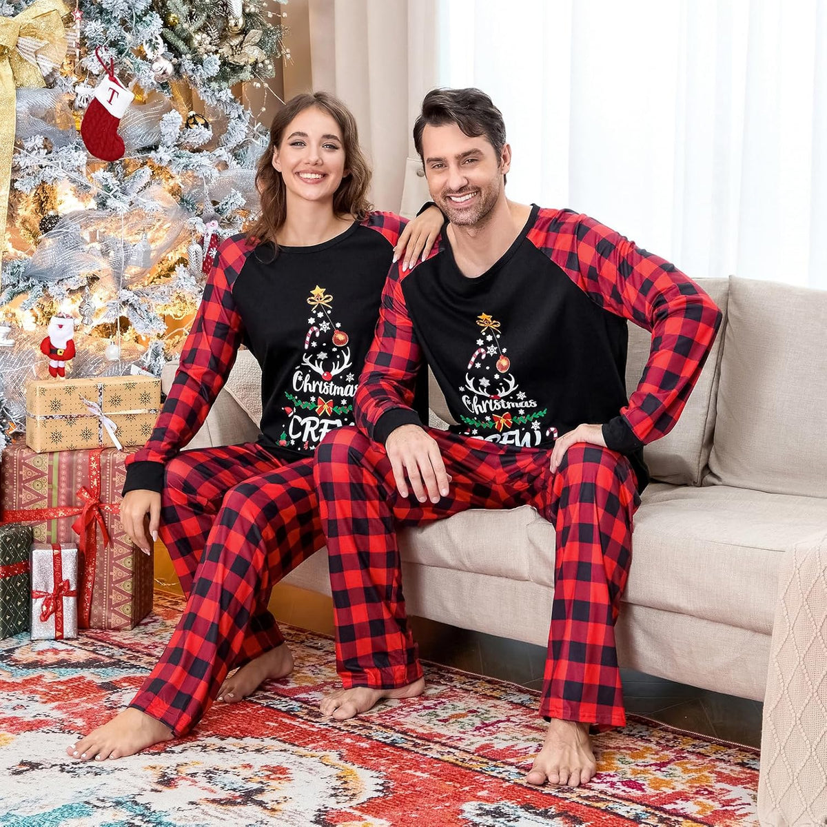 Matching Family Christmas Pajamas Set - Xmas Sleepwear PJs