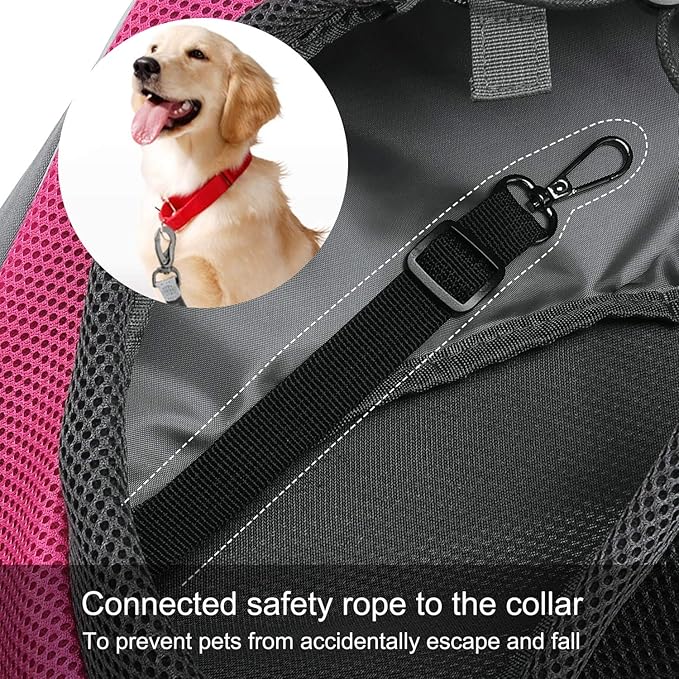 FDJASGY Pet Sling Carrier for Small Dogs Cats,Breathable Mesh Travelling Hand Free Puppy Backpack with Pouch and Adjustable Strap Carrier