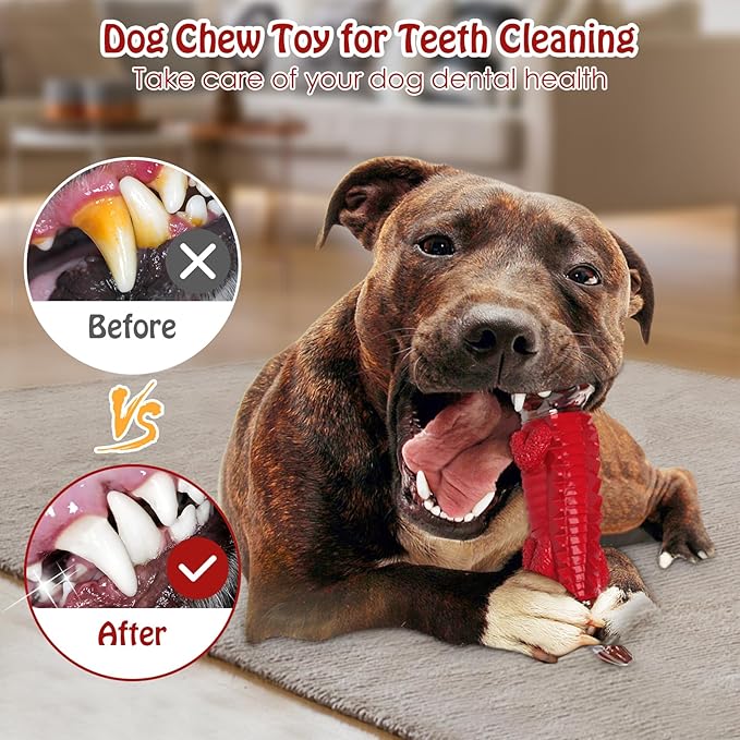 Dog Toys for Aggressive Chewers - Indestructible Dog Toy to Keep Them Busy & Reduce Boredom for Small/Medium/Large Breed